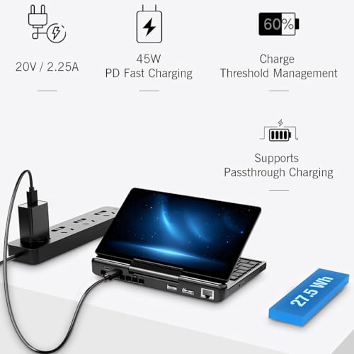 GPD جهاز GPD MicroPC 2 المحمول للصناعة، كمبيوتر محمول محمول 7" ويندوز 11 هوم 16 جيجابايت رام/512 جيجابايت روم معالج N300 مناسب للتواصل، الطاقة الكهربائية، الاستكشاف، التعدين، علم الآثار، خدمات الأعمال - Image 4