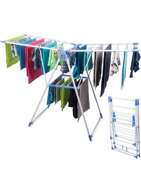 Clothes Dryer Rack White And Blue 133x58x95cm