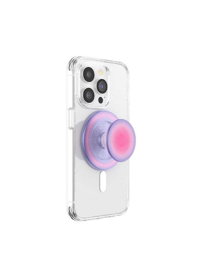 POPSOCKETS MagSafe PopGrip | حامل وقبضة مغناطيسية للهاتف، مغناطيس قوي، لهاتف iPhone 15/14/13/12 وحافظات MagSafe، حلقة محول متضمنة للهواتف والحافظات غير المزودة بـ MagSafe - Aura  - Image 4