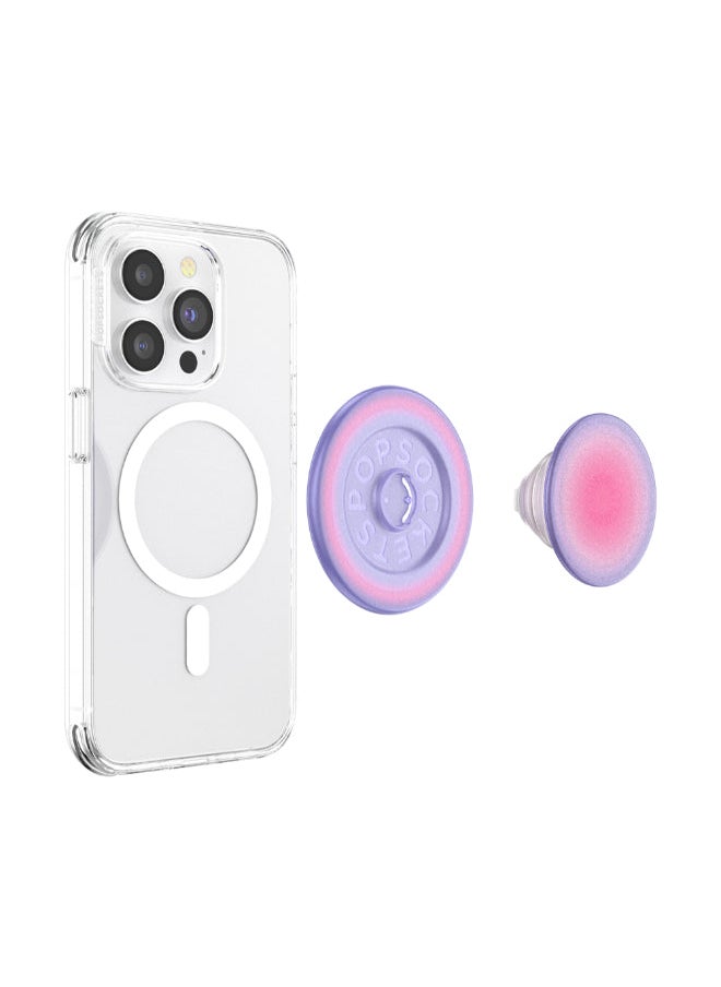 POPSOCKETS MagSafe PopGrip | حامل وقبضة مغناطيسية للهاتف، مغناطيس قوي، لهاتف iPhone 15/14/13/12 وحافظات MagSafe، حلقة محول متضمنة للهواتف والحافظات غير المزودة بـ MagSafe - Aura  - Image 2