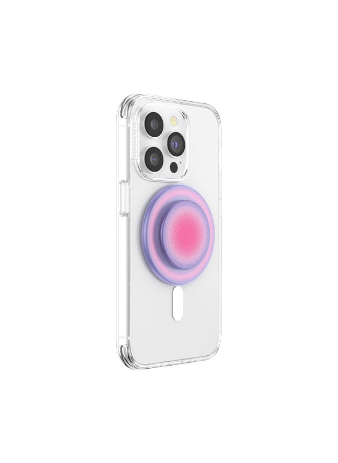 POPSOCKETS MagSafe PopGrip | حامل وقبضة مغناطيسية للهاتف، مغناطيس قوي، لهاتف iPhone 15/14/13/12 وحافظات MagSafe، حلقة محول متضمنة للهواتف والحافظات غير المزودة بـ MagSafe - Aura  - Image 3