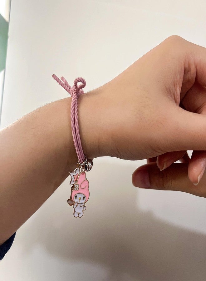 ZMANYIJEW Bestie Couples Bracelets Valentine Couple Rope Bracelet Gift for Best Friend Cute Bracelet, 1in, alloy, no gemstone - Image 5
