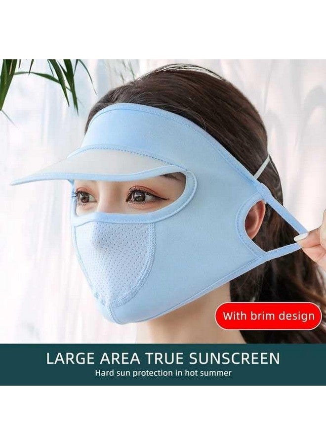 ZUGAD Summer Protection Women Cap Mask for Summer Outdoor Cycling UV Sun Protection Block Hat Protection Face Cover Scarf Mask with Cap Foldable Innovative Scarf Cum Mask -1pc, Multi. - Image 2