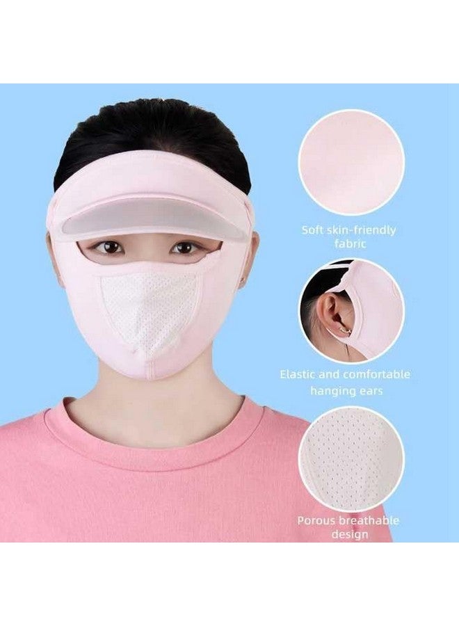 ZUGAD Summer Protection Women Cap Mask for Summer Outdoor Cycling UV Sun Protection Block Hat Protection Face Cover Scarf Mask with Cap Foldable Innovative Scarf Cum Mask -1pc, Multi. - Image 3