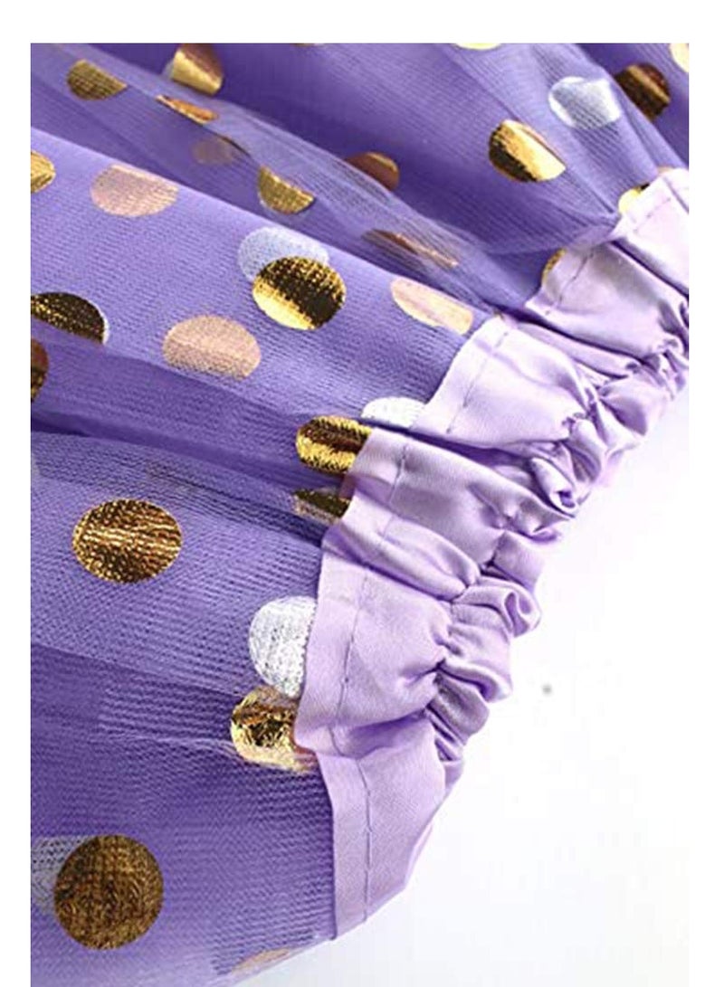 Zikra Polka Dot Tutus for Toddler Girls Purple and Pink Tutus Tutu Skirt for Birthday Party Costume Party Play Dates Halloween & Dance Recitals Dress Up Clothes for Little Girls 2 PCS - Image 2