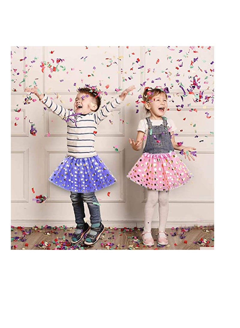Zikra Polka Dot Tutus for Toddler Girls Purple and Pink Tutus Tutu Skirt for Birthday Party Costume Party Play Dates Halloween & Dance Recitals Dress Up Clothes for Little Girls 2 PCS - Image 3
