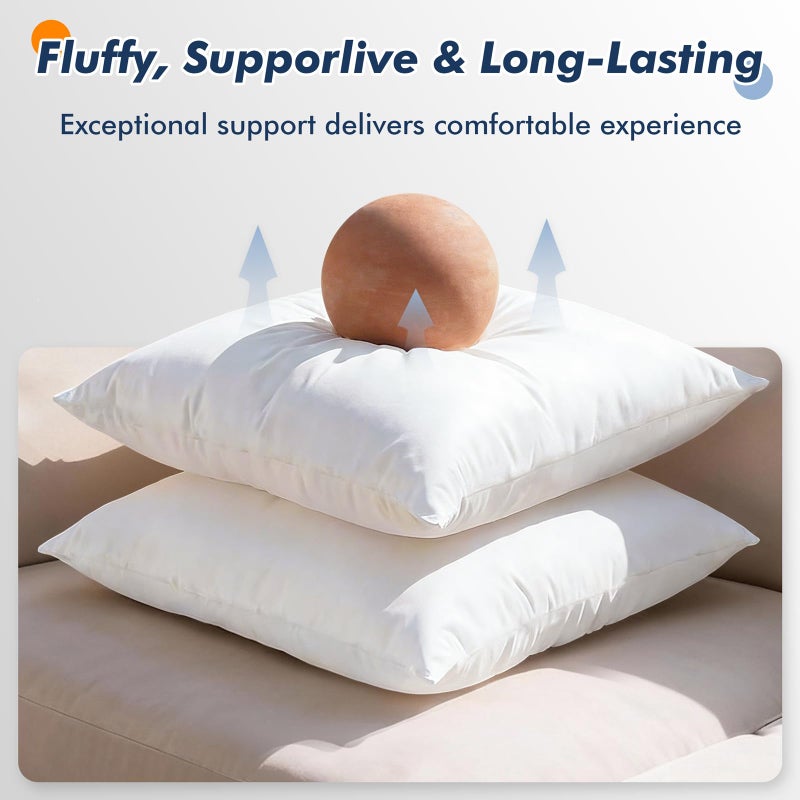 CASAJOY Pack of 2 12x20 Outdoor Pillow Inserts, Water Resistant Throw Pillow Inserts, Outdoor Lumbar Pillow for Patio, Furniture, Sofa, Bed, Living Room, Garden Decorative Waterproof Pillow Inserts - Image 3