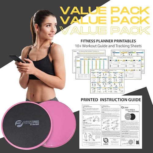 Limm Core Sliders for Working Out - Exercise Sliders Fitness, Stability, Ab, Legs & Full Body (Set of 2) - Bonus Carry Bag & Workout Ebook - Gym Gliding Disc Pads for Hardwood, Carpet & More - Image 5