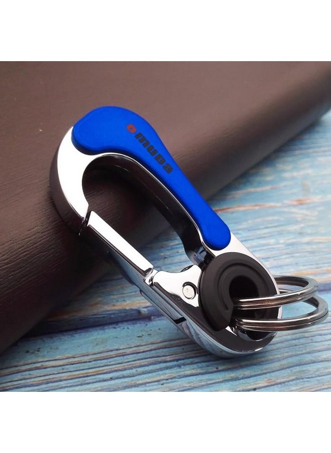 TechPro Stainless Steel Keychain Heavy Duty For Men And Women, Blue  - Image 1
