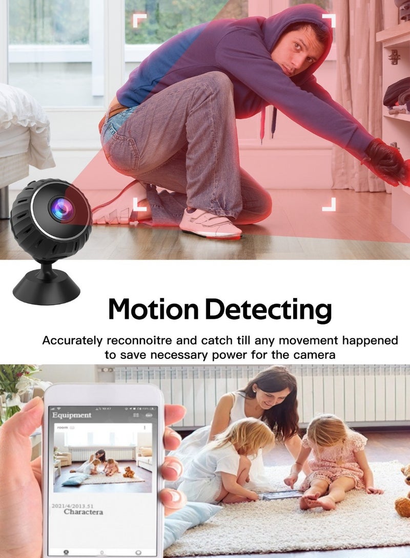بريتوكتر كاميرا مراقبة منزلية تعمل بتقنية Wi-Fi بدقة 1080 بكسل، كاميرا صغيرة مخفية، كاميرا مراقبة بتغطية 360 درجة، كشف الحركة، تتبع ذكي - Image 2