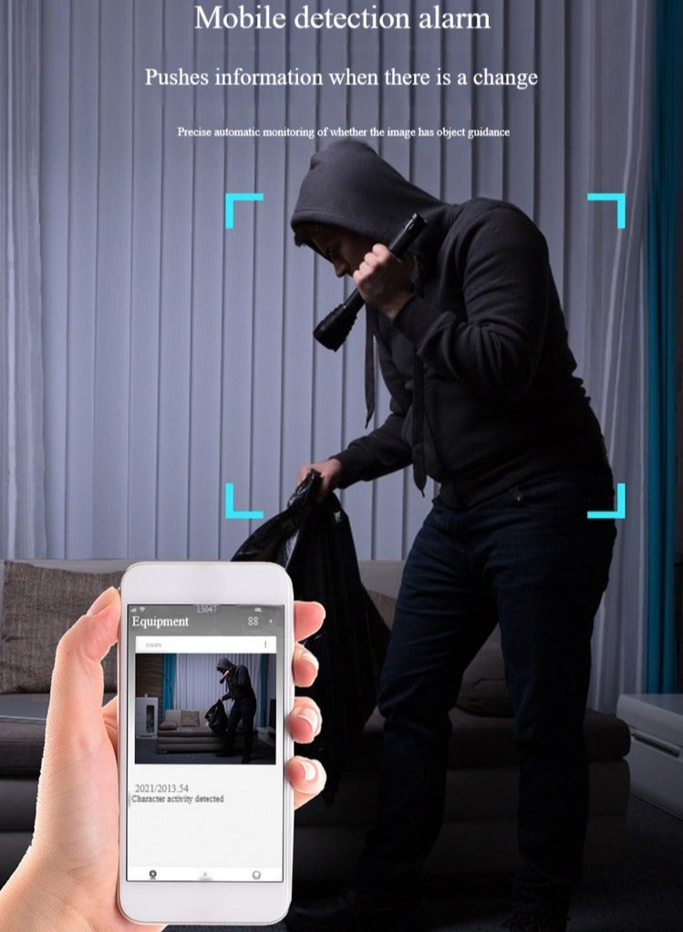 بريتوكتر كاميرا مراقبة منزلية تعمل بتقنية Wi-Fi بدقة 1080 بكسل، كاميرا صغيرة مخفية، كاميرا مراقبة بتغطية 360 درجة، كشف الحركة، تتبع ذكي - Image 4