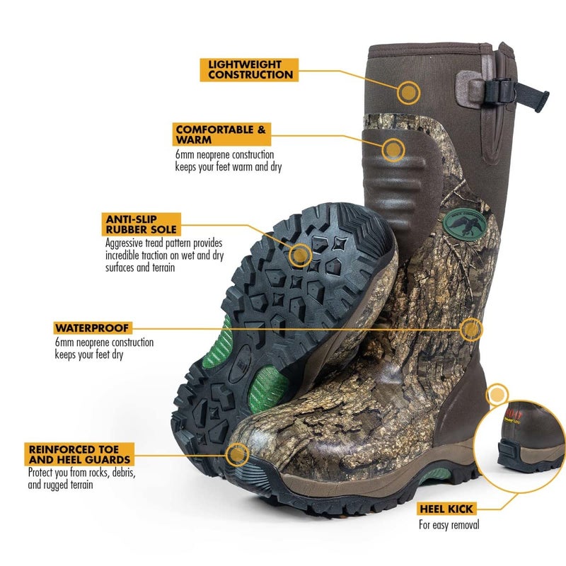 HOT SHOT Duck Commander x Huntsman Menâ€™s Hunting Boot | Durable Neoprene/Rubber | Waterproof | Lightweight Camouflage Boots - Image 3
