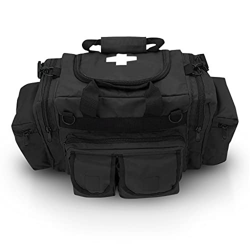 ASA TECHMED First Aid Responder EMS Emergency Medical Trauma Bag Deluxe, Black - Image 3