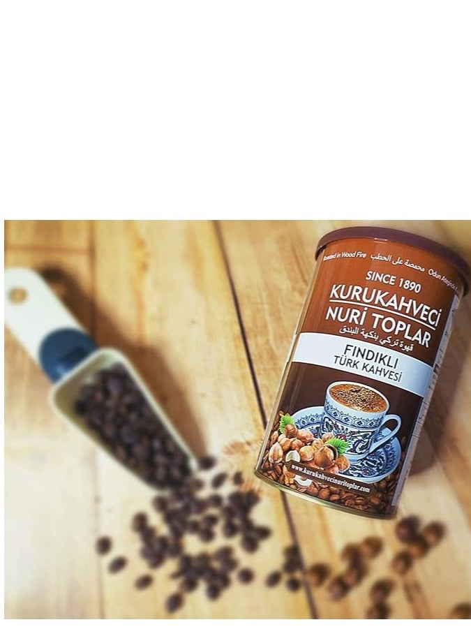 قهوة تركية مطحونة بنكهة البندق من كوروكاهفيسي نوري توبلار مشوية على نار الخشب 250 جرام - Image 2