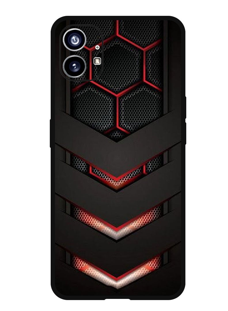 Theodor Protective Case Anti Scratch Shock Proof Bumper Cover For Nothing Phone 1 red & black - Image 1