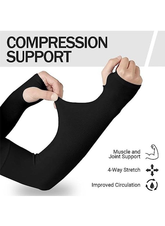 Ant 2-Pair Sun Protection Cooling Arm Sleeves for Men &Women,Compression Sleeves for Football Golf & Volleyball  - Image 3