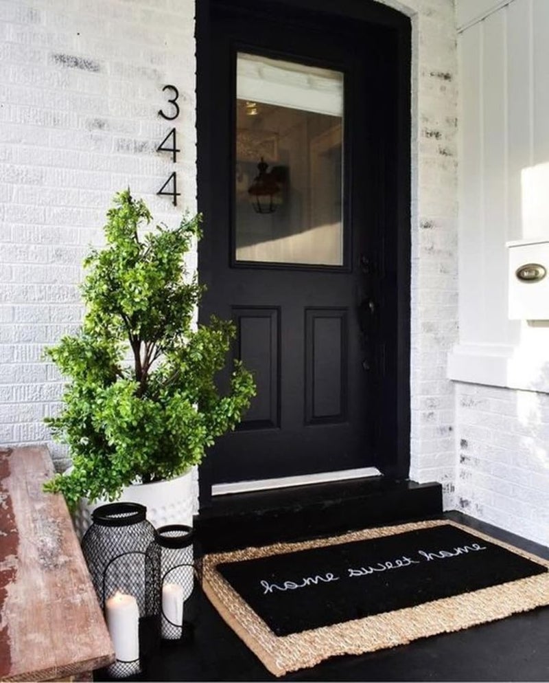 Ajmyonsp 5 Inch House Numbers For Outside Metal Modern Floating House Numbers Garden Door Mailboxs Decor Number With Nail Kit Visibilities Signage (Black 4) - Image 5