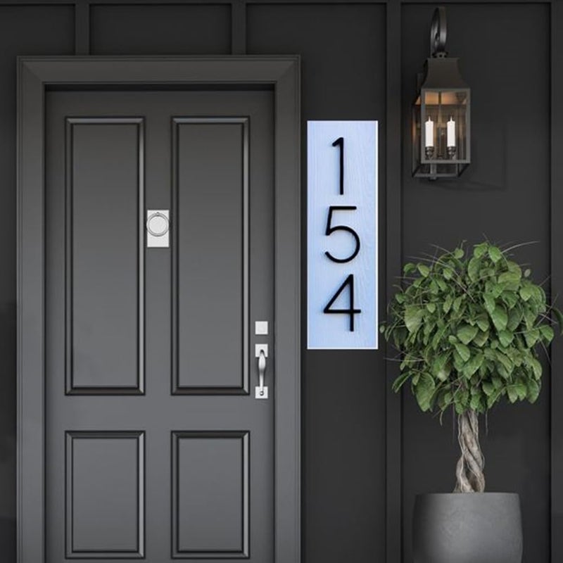 Ajmyonsp 5 Inch House Numbers For Outside Metal Modern Floating House Numbers Garden Door Mailboxs Decor Number With Nail Kit Visibilities Signage (Black 4) - Image 3