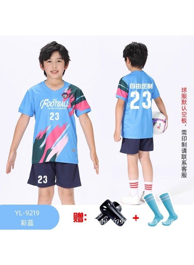 Children's Football Jersey Set - Breathable Short-Sleeved Training Uniform for Boys and Girls