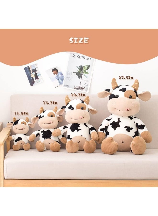 25 CMCow Plush Toy Soft Cute Stuffed Animal Cow Doll Pillow for Kids & Babies Cuddly Hugging Toy Gift for Boys & Girls Nursery Room Decoration Baby Safe Plush Animal - Image 2