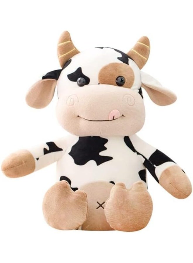 25 CMCow Plush Toy Soft Cute Stuffed Animal Cow Doll Pillow for Kids & Babies Cuddly Hugging Toy Gift for Boys & Girls Nursery Room Decoration Baby Safe Plush Animal - Image 1