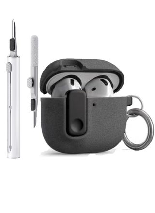 For AirPods 4 Case,Support Wireless Charging, Drop Protection Cover with Magnetic Lid Lock, Hybrid Case- Grey（With cleaning tools） - pzsku/Z3AECD048D06877882327Z/45/1746584479/1957ce05-267b-4f11-9afd-a56b6204e760