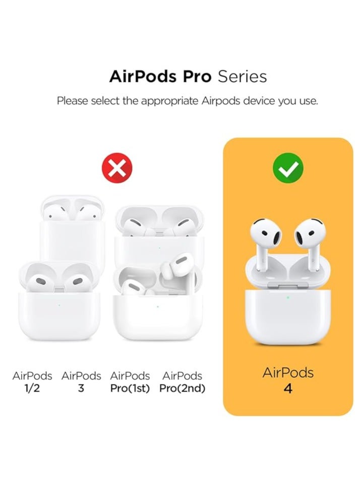 Generic - For AirPods 4 Case,Support Wireless Charging, Drop Protection Cover with Magnetic Lid Lock, Hybrid Case- Grey（With cleaning tools） - Image 1