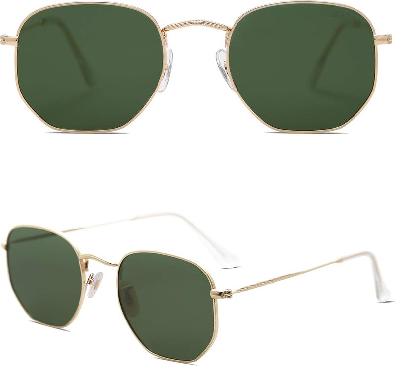 Sojos Square Polarized Sunglasses for Women Men Small Hexagonal Polygon Shades SJ1072 - Image 2