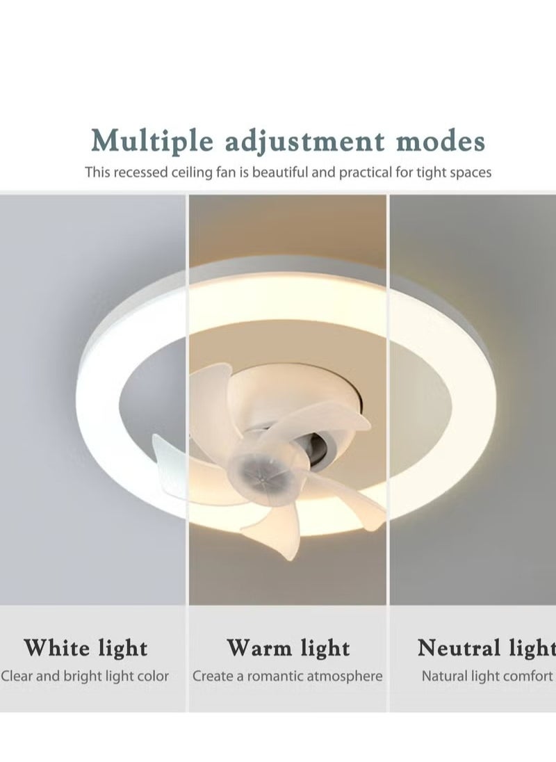 E27 Ceiling Fan With Led Light and Remote Control,360 ° Rotation Modern Led Ceiling Fan, Socket Fan Light For Kitchen Bathroom Bedroom Home Office