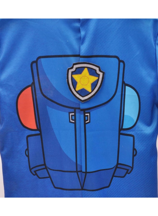 Ciao Paw Patrol Chase Costume 3-4 Years | Toddler Cartoon Character Fancy Dress Complete Disguise Outfit | Kids Police Pup Jumpsuit - Image 5