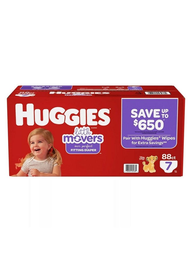 HUGGIES حفاضات ليتل موفرز، الحجم 7-41+ رطل (88 قطعة) - Image 2
