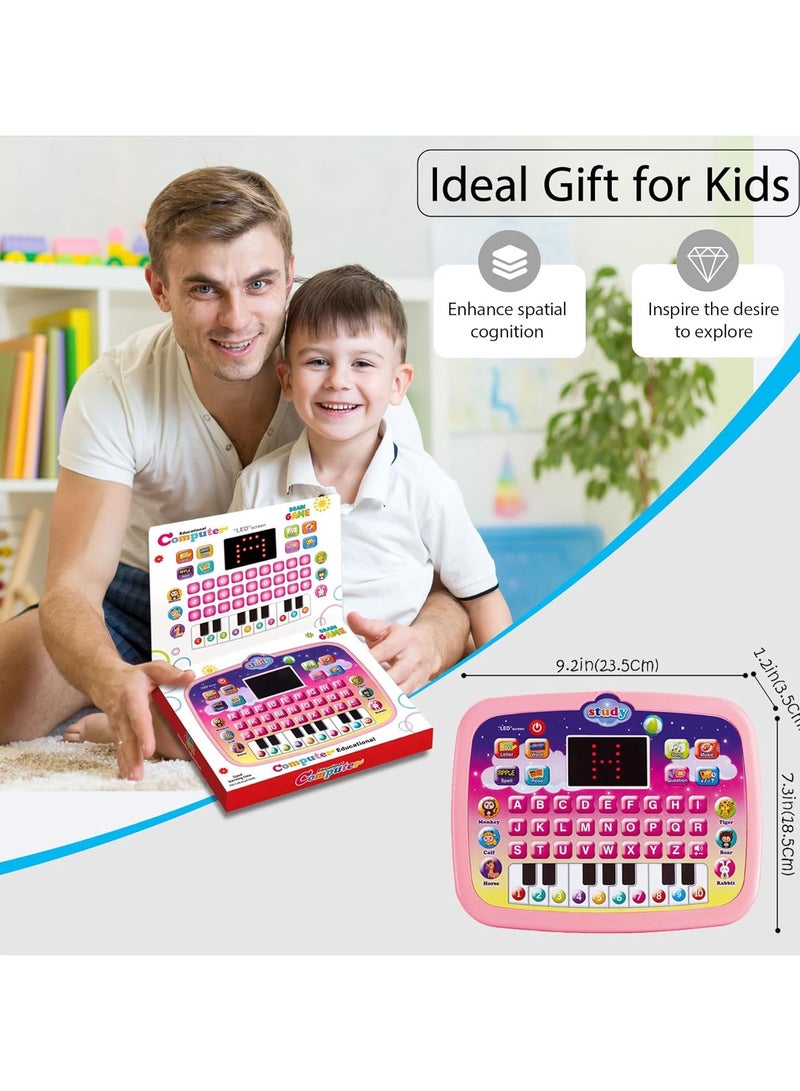 جهاز لوحي تعليمي لمتعلمي اللغة الإنجليزية، ألعاب قراءة وكتابة للأطفال، جهاز تعليمي للأطفال الصغار مزود بشاشة LED لتعليم الحروف الأبجدية والأرقام والكلمات والموسيقى والرياضيات والمنطق وأداة الذاكرة، ألعاب إلكترونية تفاعلية للتنمية المبكرة - Image 2