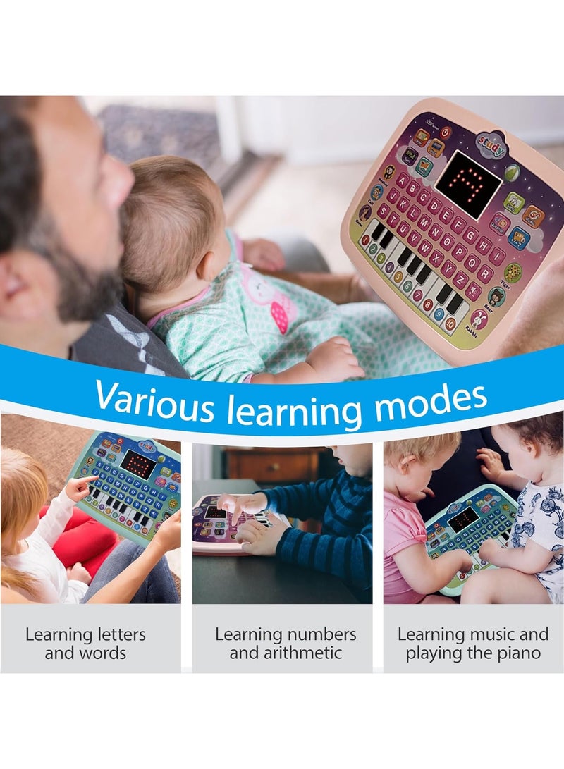 جهاز لوحي تعليمي لمتعلمي اللغة الإنجليزية، ألعاب قراءة وكتابة للأطفال، جهاز تعليمي للأطفال الصغار مزود بشاشة LED لتعليم الحروف الأبجدية والأرقام والكلمات والموسيقى والرياضيات والمنطق وأداة الذاكرة، ألعاب إلكترونية تفاعلية للتنمية المبكرة - Image 5