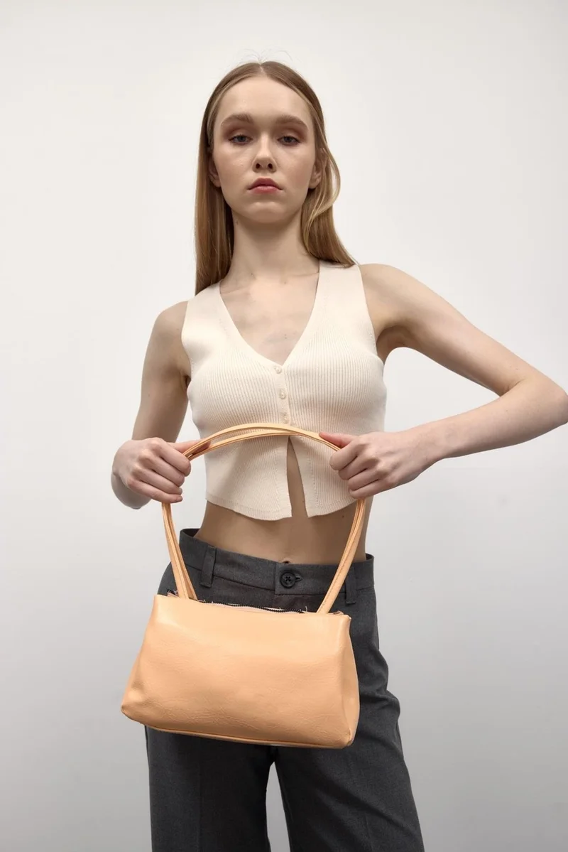 Shule Bags Vintage Women's Baguette Bag Misha Salmon