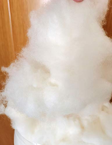 iMongol- Carded Lambs Wool Stuffing Batting for Needle Felting, Knitted Toys, Crafts, Bright Creations, Pillow Filler, Stuffed Animals, Cushions,Super Clean Fine, Natural White(1lb) - Image 4