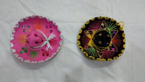 Velmex 5" Mexican Decorative Mini Charro Sombrero Felt Hat 3 Pack Fiesta Assortment Mariachi - Image 4