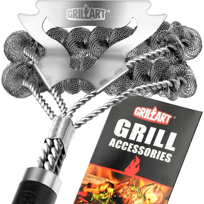 GRILLART Grill Brush for Outdoor Grill Bristle Free Safe BBQ Grill Cleaner Brush 18 BBQ Brush for Grill Cleaning Kit Stainless Grill Cleaning Brush BBQ Grill Accessories Tools Gifts for Men Dad - Image 2