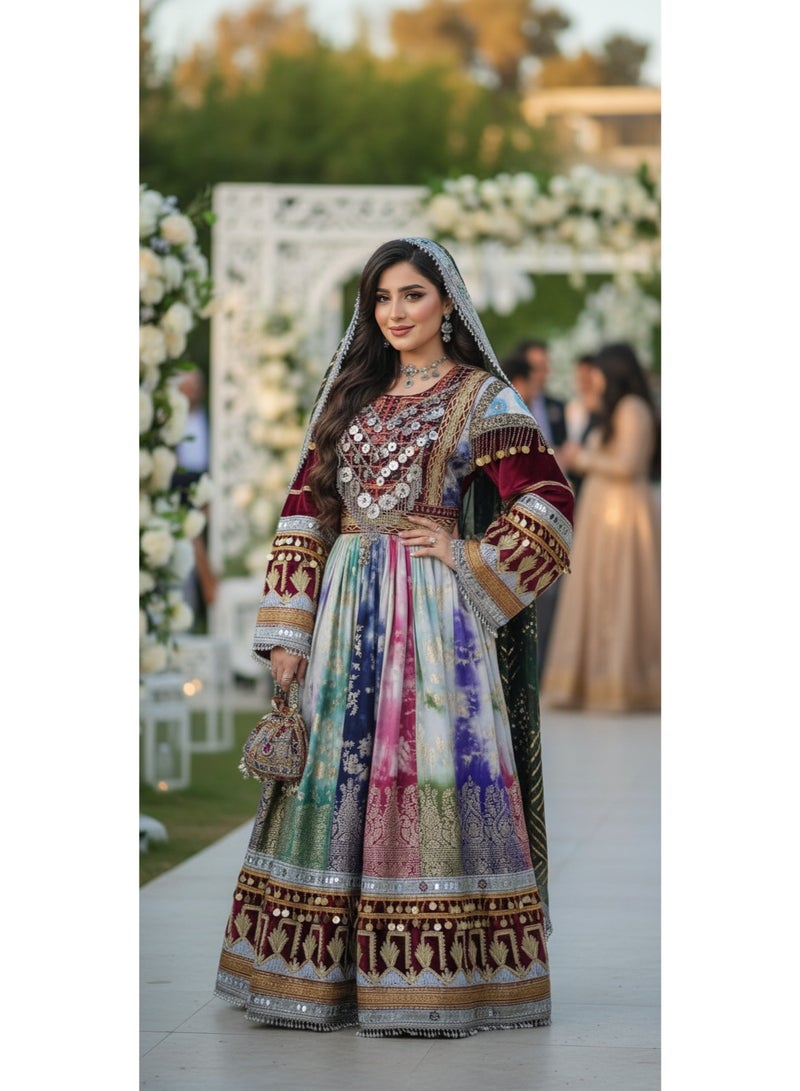 فستان أفغاني كوتشي تقليدي مصنوع يدويًا - Image 2
