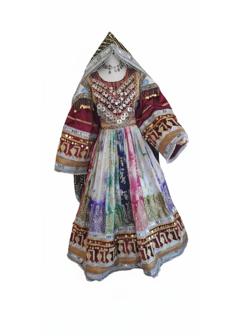 فستان أفغاني كوتشي تقليدي مصنوع يدويًا - Image 1