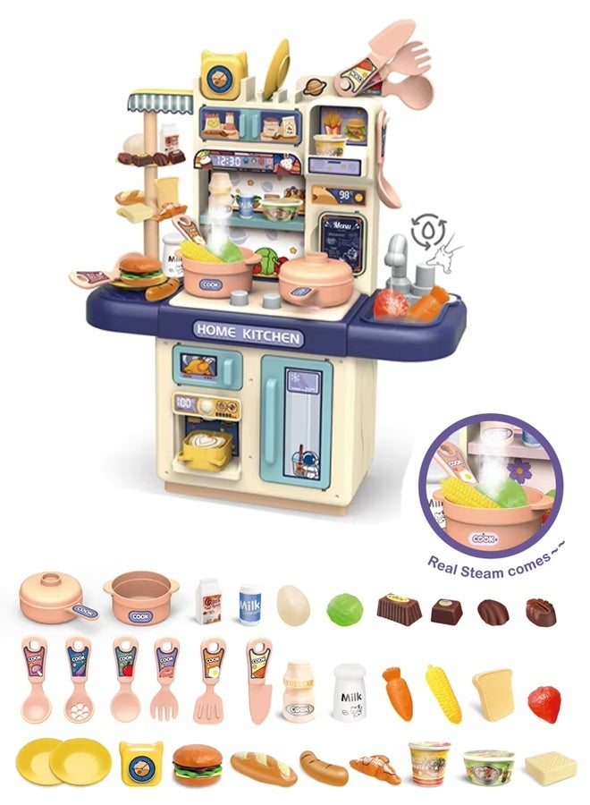 34-piece kitchen toy set, simulation cooking toy, role-playing game, with realistic steam and light effects, suitable for children aged 3 and up, birthday gift. - Image 4