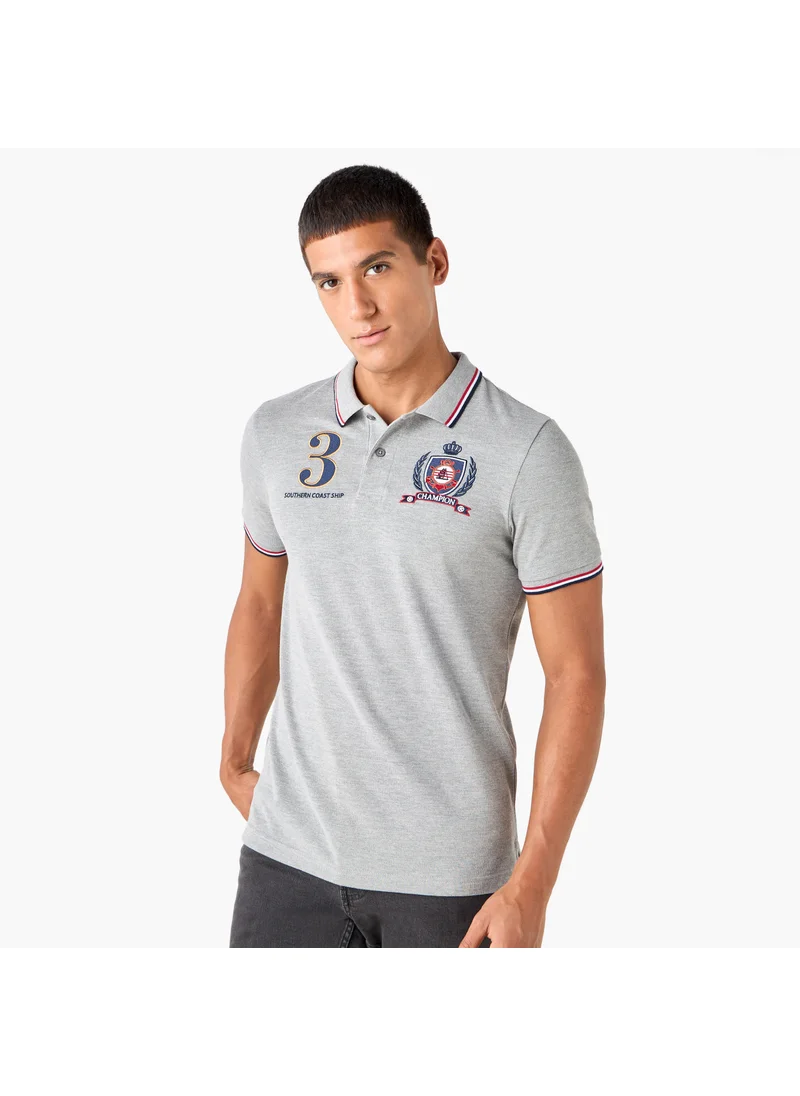 فاف Logo Embroidered Polo T-shirt