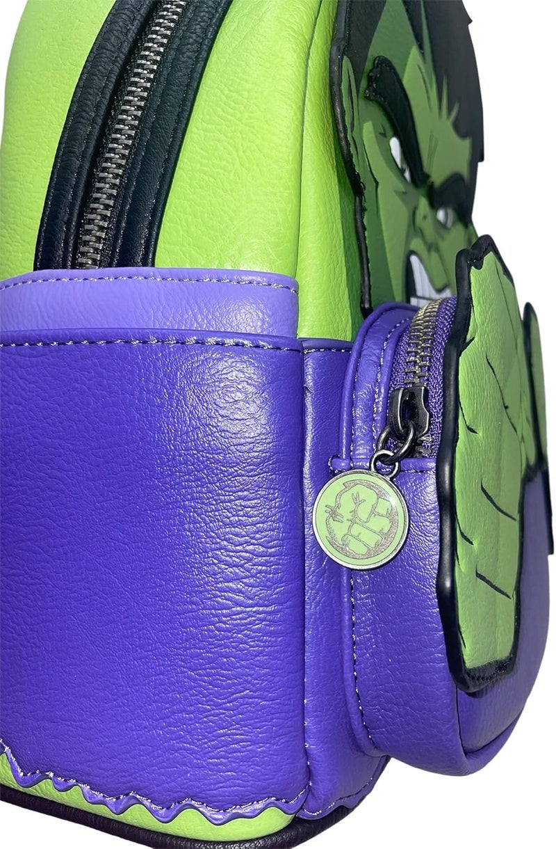 Loungefly حقيبة كتف مزدوجة من لونج فلاي بتصميم هالك الرائع من مارفل كوميكس للنساء - Image 5