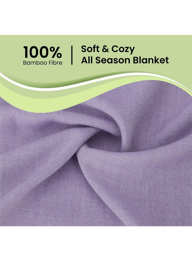 Mush Mush 100% Bamboo Summer AC Blankets | Ultra-Soft, Light Weight, Breathable & Thermoregulating Dohar 5 X 7.5 Ft (Lavender, Single/Large) - Image 2
