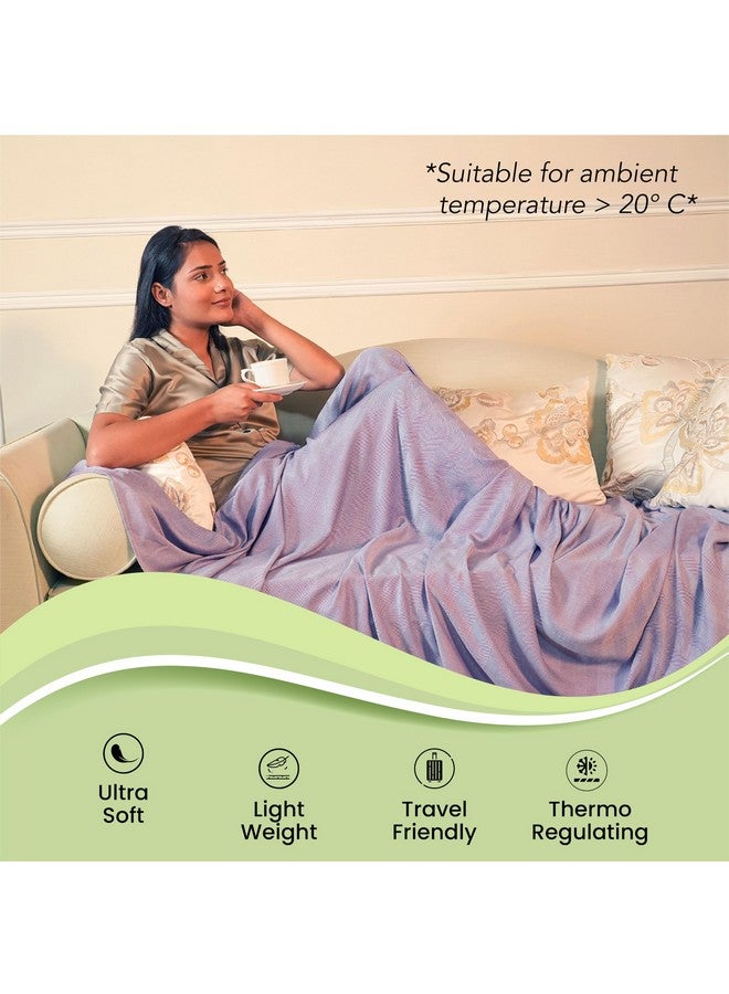 Mush Mush 100% Bamboo Summer AC Blankets | Ultra-Soft, Light Weight, Breathable & Thermoregulating Dohar 5 X 7.5 Ft (Lavender, Single/Large) - Image 3