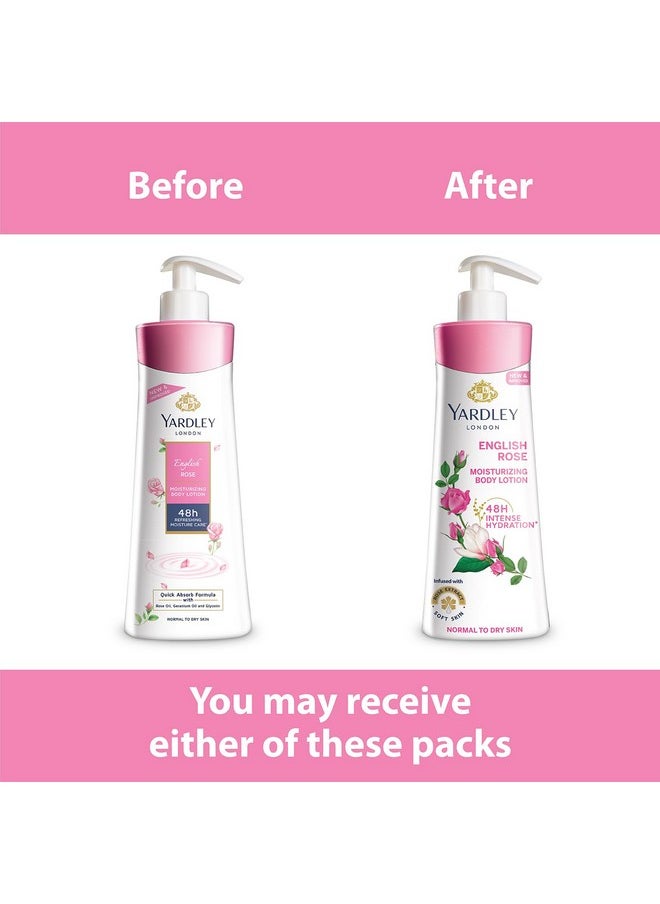 Yardley London English Rose Moisturizing Body Lotion With Germ Shield| Infused With Rose & Geranium Oil| Daily Use Hand & Body Lotion With Vitamin C & B3 For Women| 350+50Ml  - Image 4