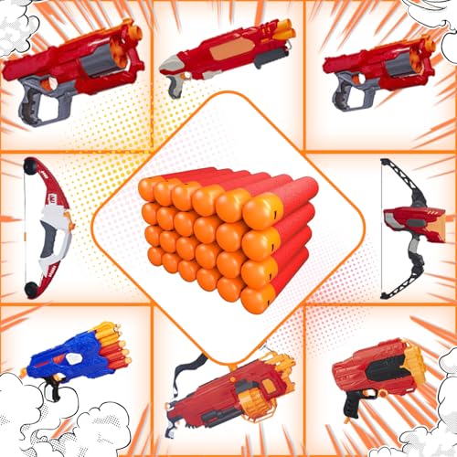 EKIND 9.5cm Foam Darts Compatible for Nerf Elite Mega Series 36-Dart Refill Pack (Red) - Image 5