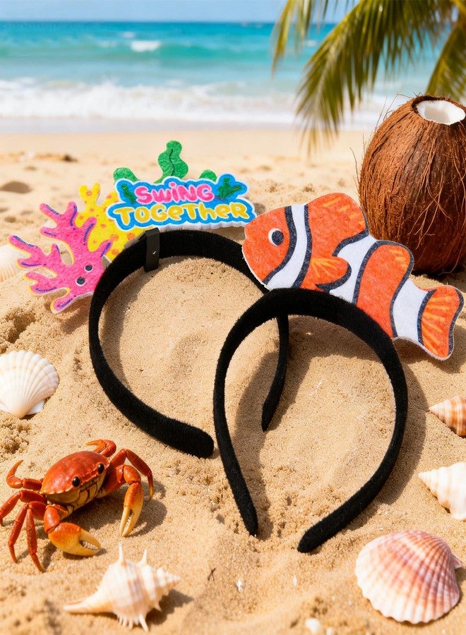 Winrayk 12 Pack Ocean Animals Felt Headbands Bulk for Under the Sea Party Decorations Party Favors, Kids & Adult Birthday Holiday Daily Headwear Photo Booth Prop Dress Up Accessories (Original Design) - Image 2