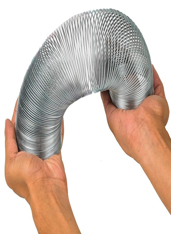 SPYLX Scientific Slinky Spring Toy, Wave Form Helix, Made of Tempered Steel Wire Helical Coil, Bouncy Big Magic Slinky Spring (165-170 mm, Diameter - 75 mm, 3 Meter Stretched Length) - Image 2
