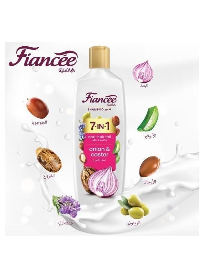 FIANCEE Shampoo 7 IN 1 With Onions And Castor Anti-Hair Fall - 170ML - Image 2