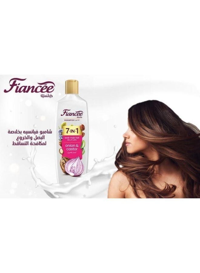 FIANCEE Shampoo 7 IN 1 With Onions And Castor Anti-Hair Fall - 170ML - Image 3